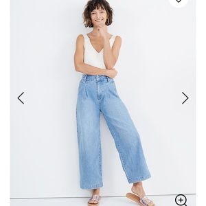 Madewell Pleated Wide-leg Jeans